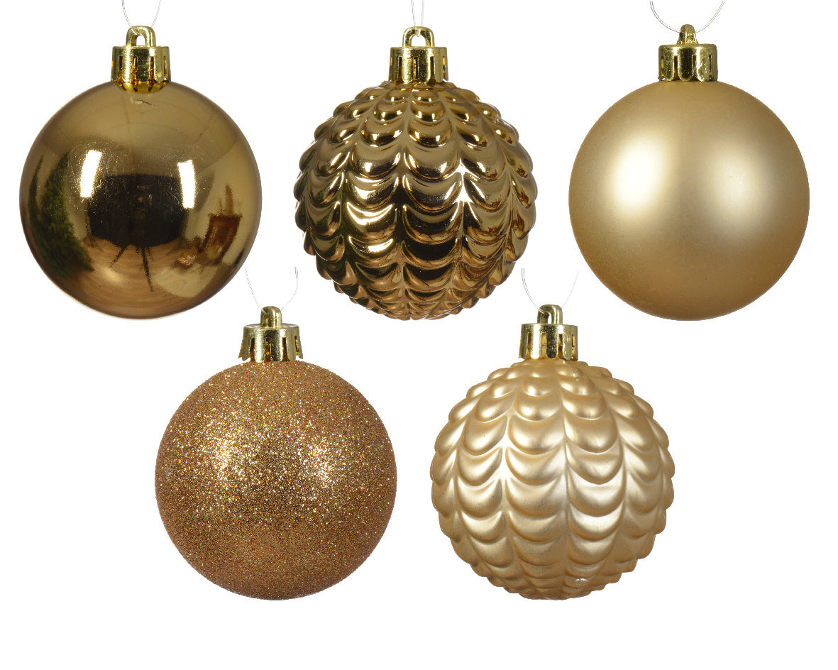 Kerstbal kunststof mix