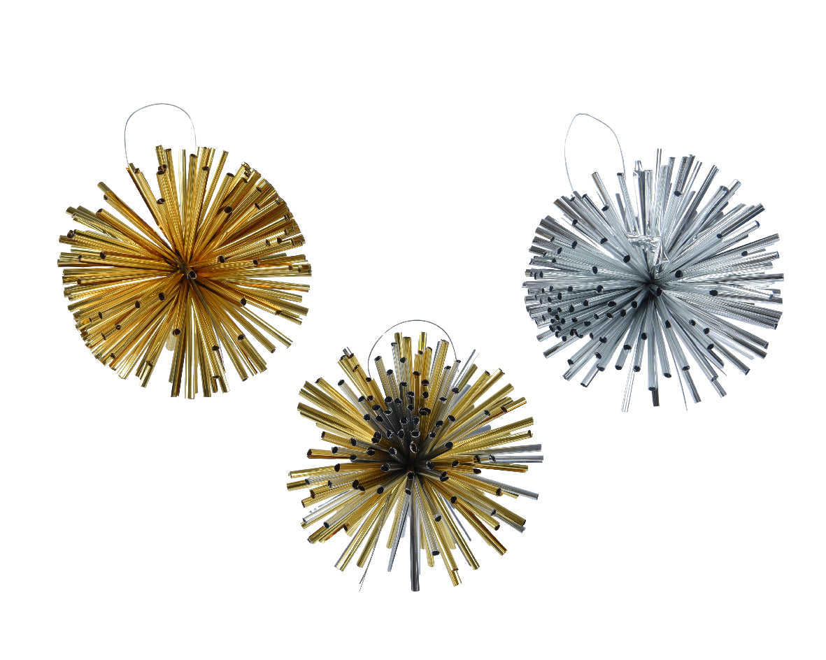 Ornament op draad pet 3col assorti