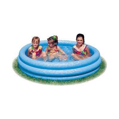 Intex Crystal Blue opblaasbaar rond zwembad, blauw, met brede rand (114x25 cm)