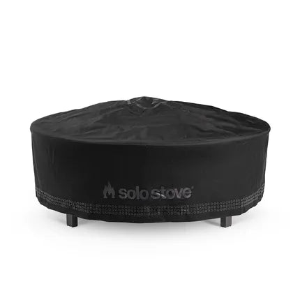 Solo Stove beschermhoes Surrond L, zwarte ronde hoes met Solo Stove-logo