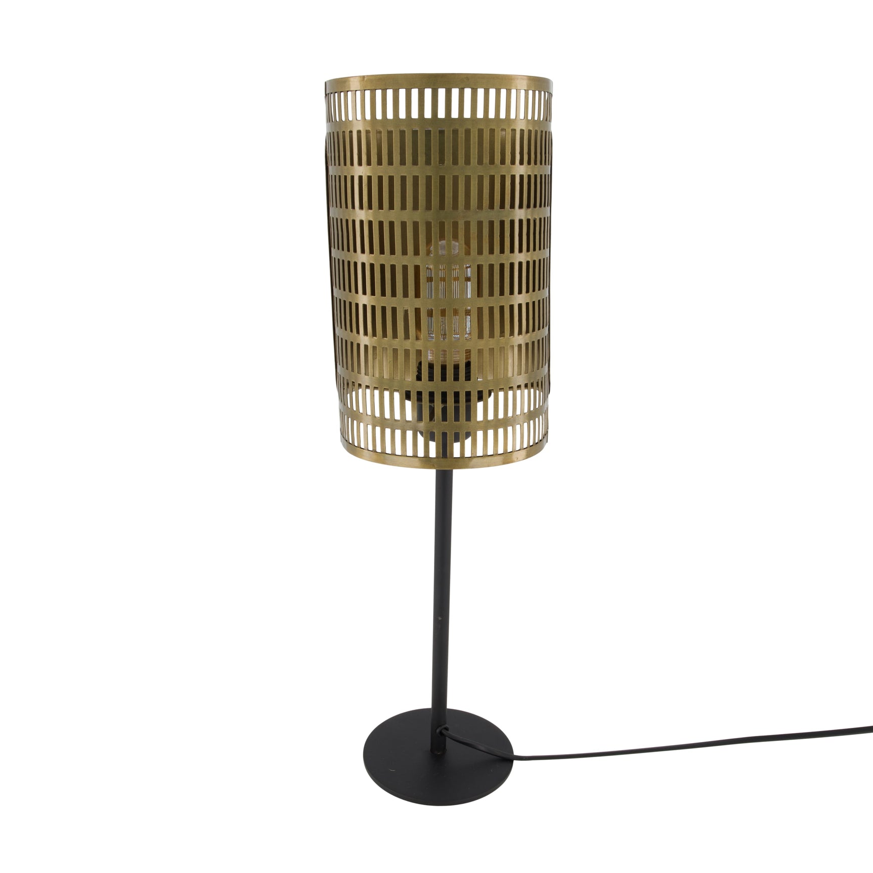 Tafel lamp metaal 15x15x52cm