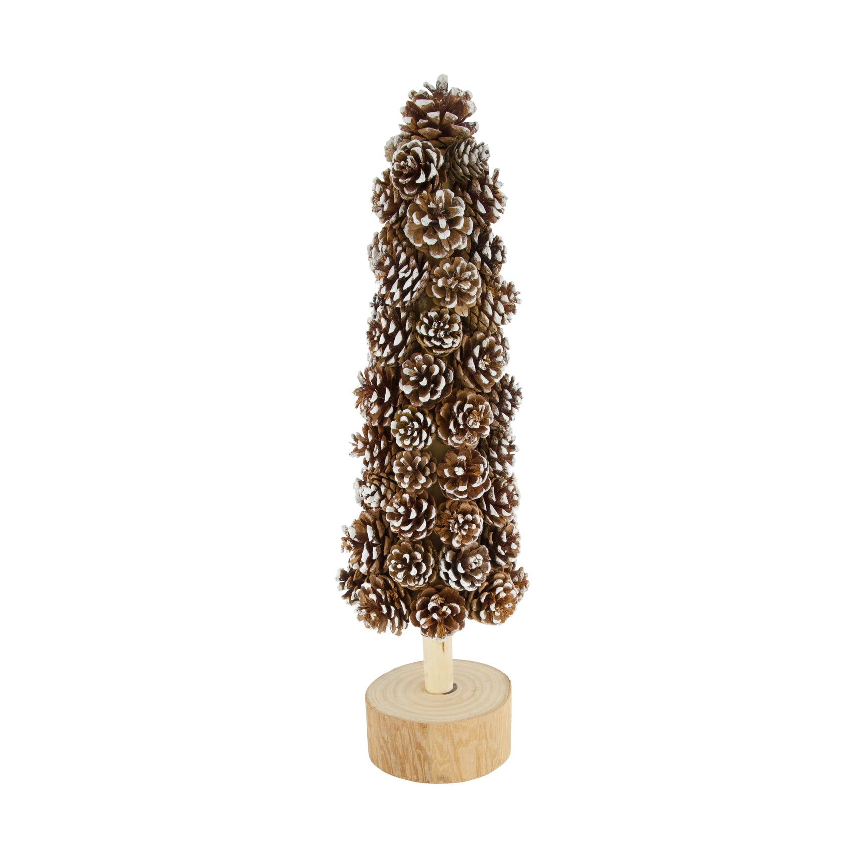 Decoratieve boom van dennenappels op houten voet, ca. 54 cm hoog