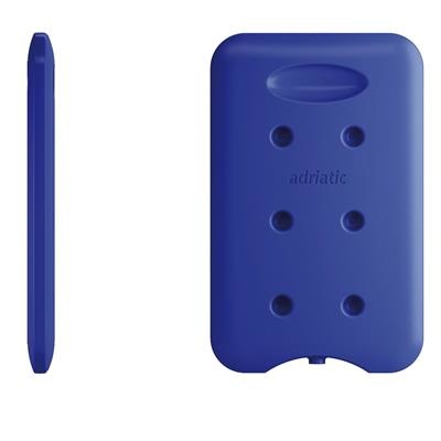 Blauw koelelement met afgeronde hoeken en zes ventilatieopeningen