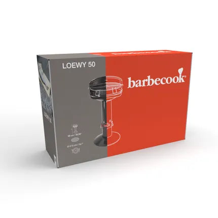 Barbecook - Loewy 50 houtskoolbarbecue uit email zwart Ø 47.5cm H 99cm