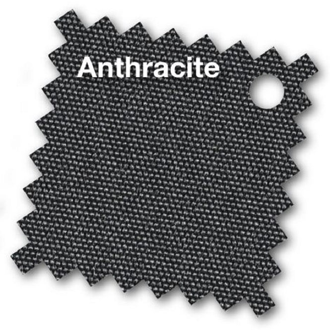 Antraciet parasolstof met reliëf en klein wit patroon