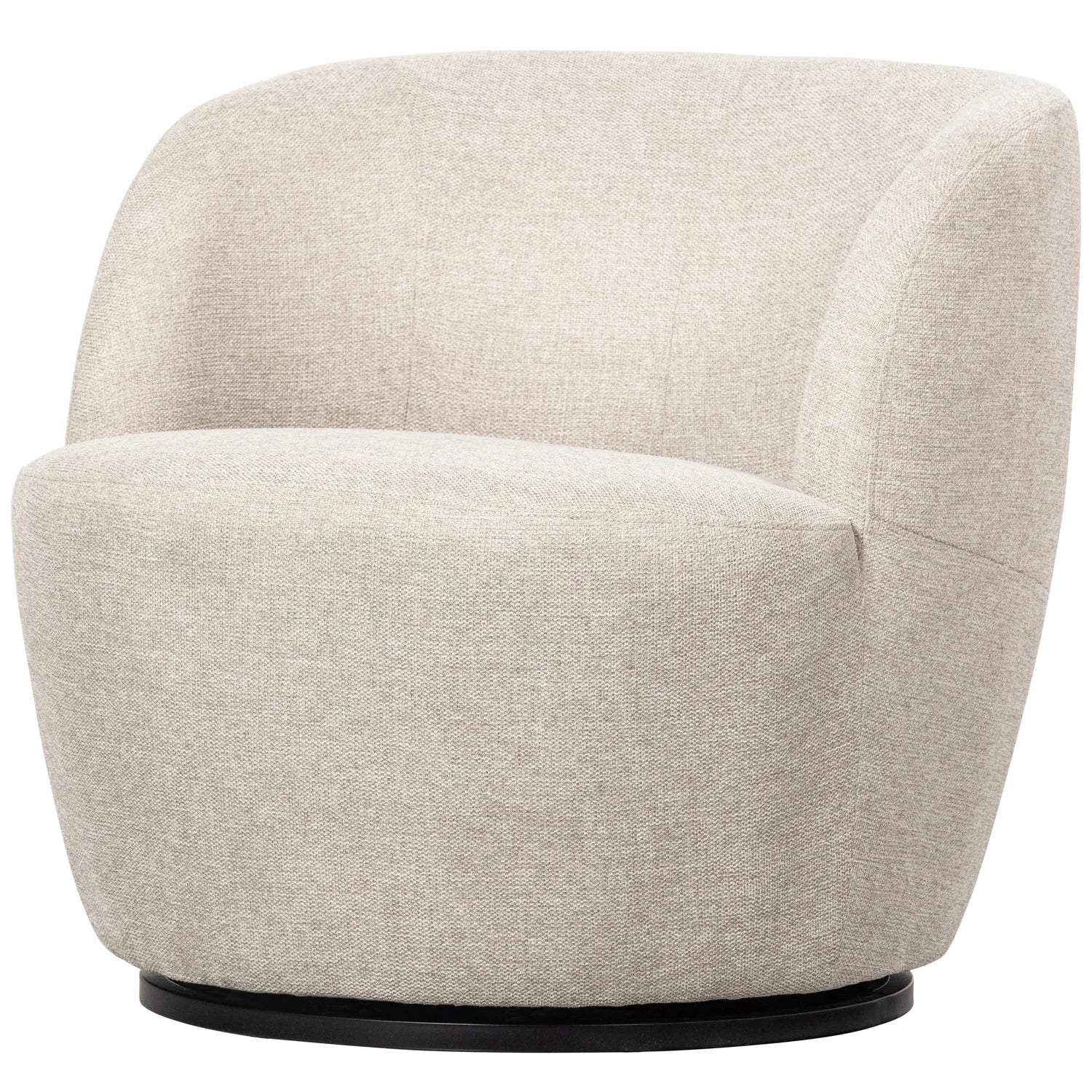 WOOOD - Serra draaifauteuil geweven stof off white