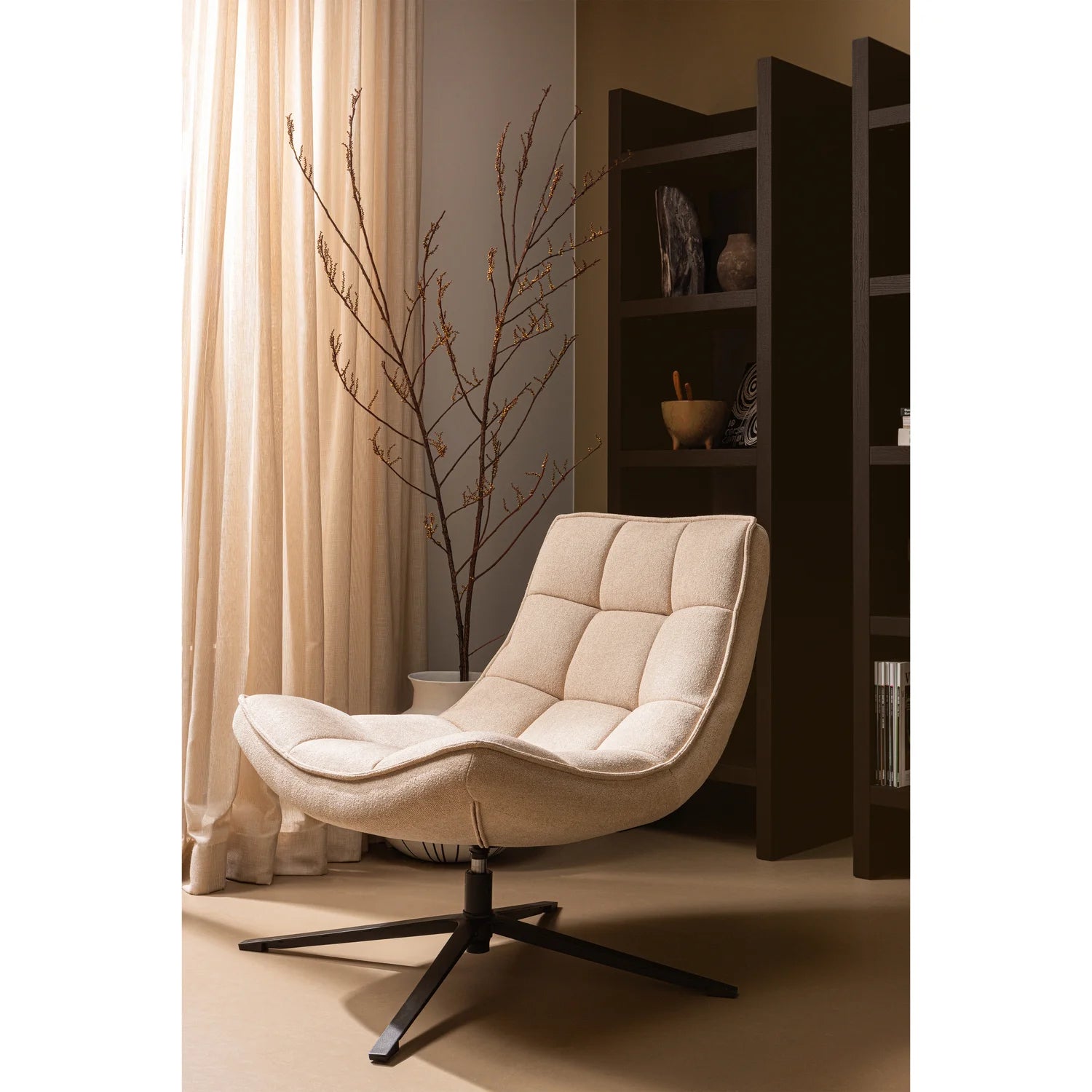 WOOOD - Maudi draaifauteuil naturel