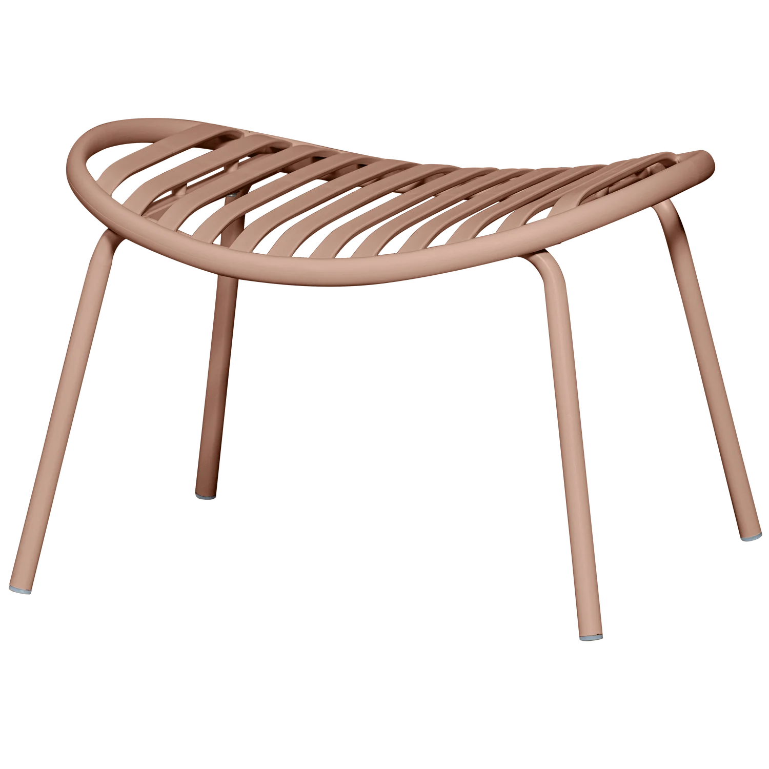 WOOOD - Bruce tuin fauteuil + hocker pp/metaal zalm roze