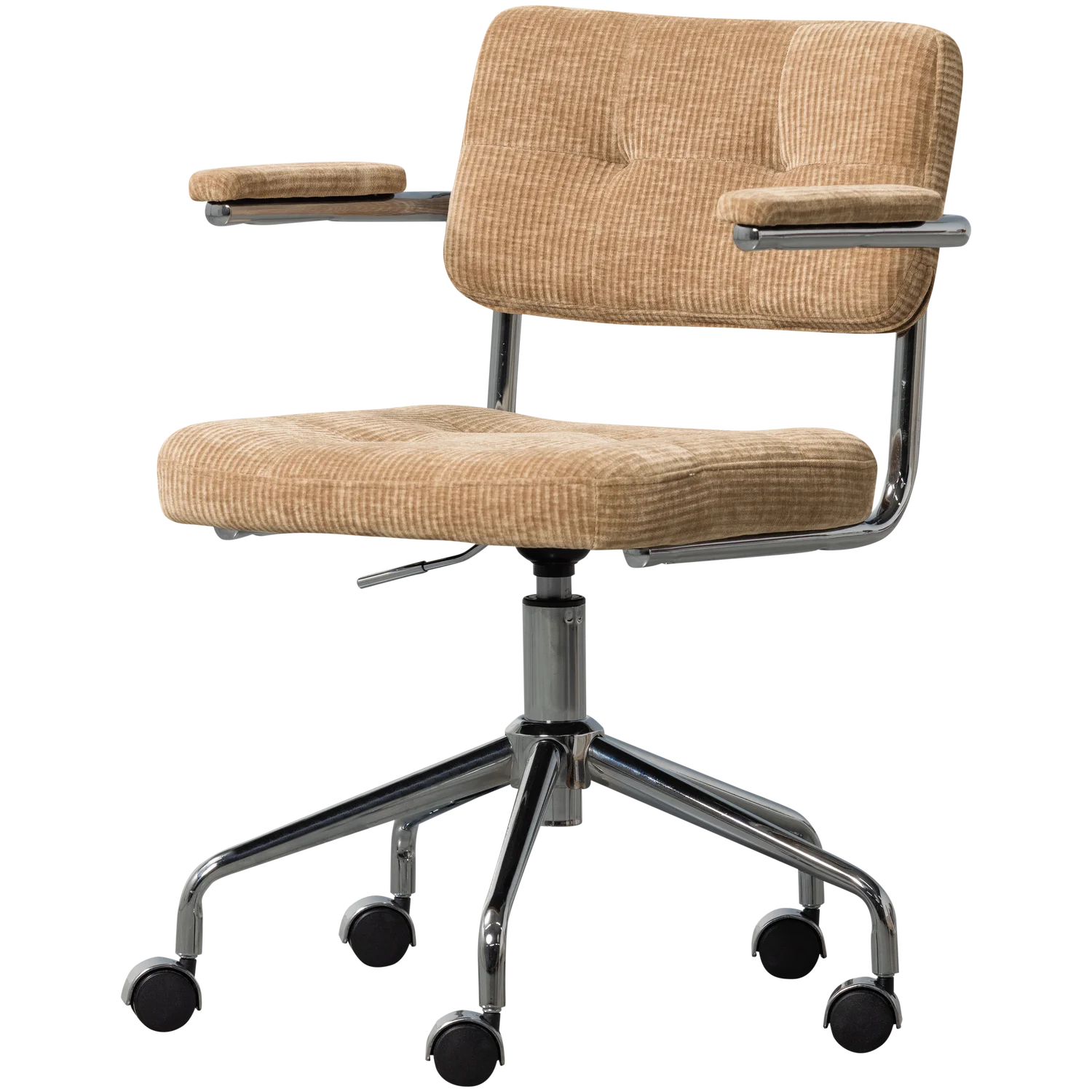 WOOOD - Kova bureaustoel geweven ribstof donkerzand