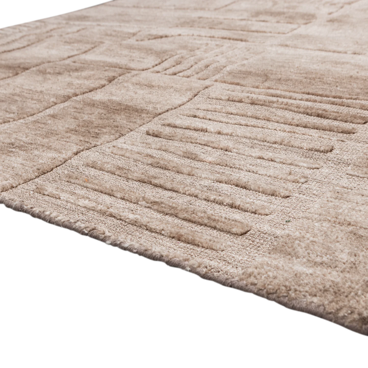 WOOOD - Lovi vloedkleed polyester/katoen taupe 170x240cm