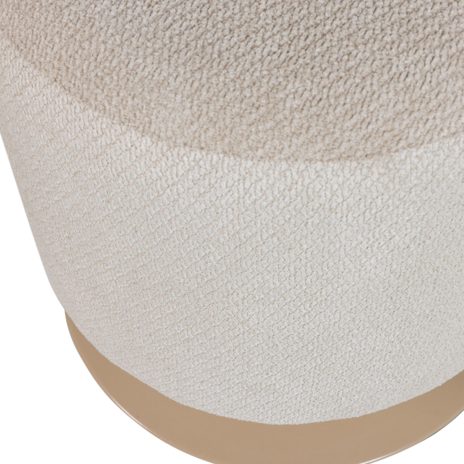 ISLEN POEF MET DRAAIVOET BOUCLE BEIGE