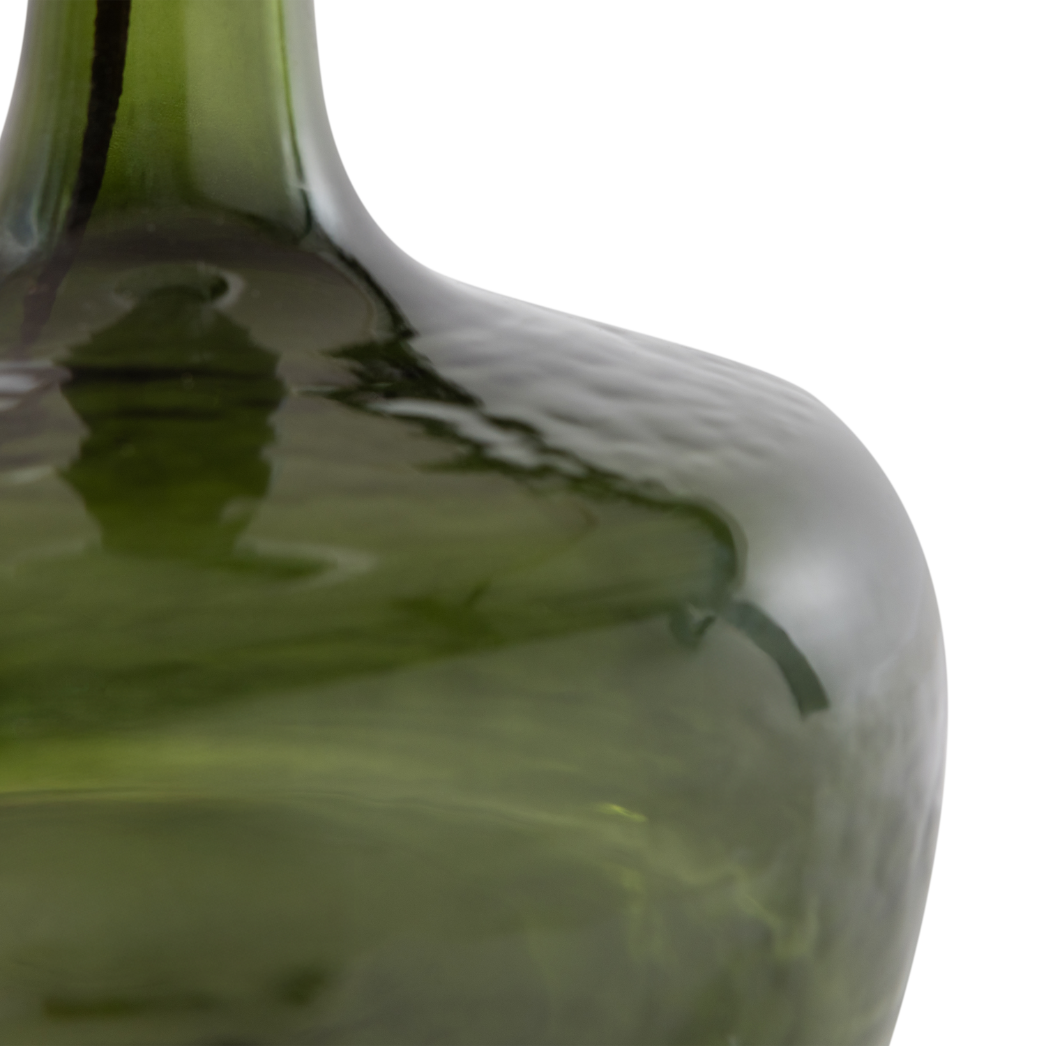 LUMA TAFELLAMP GLAS GROEN/KAP NATUREL