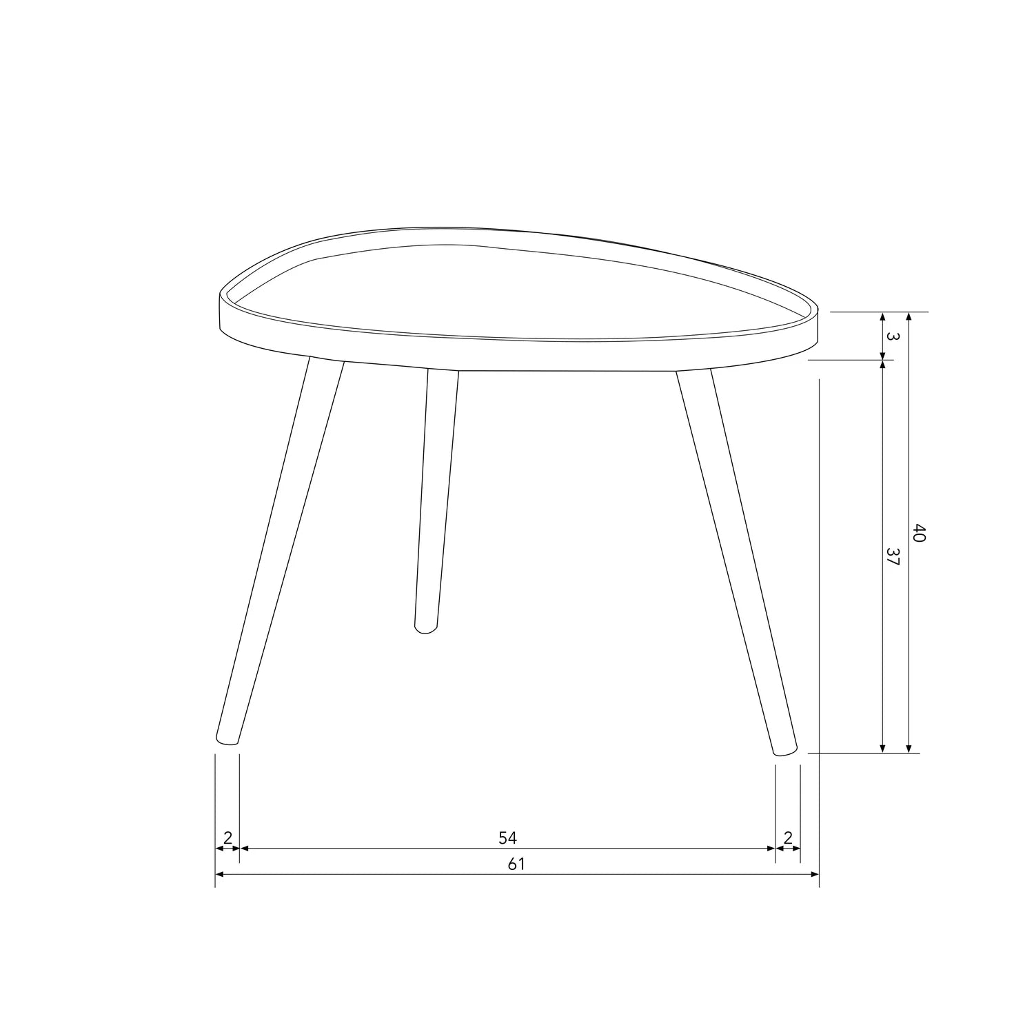 WOOD - Mae bijzettafel organisch hout sepia