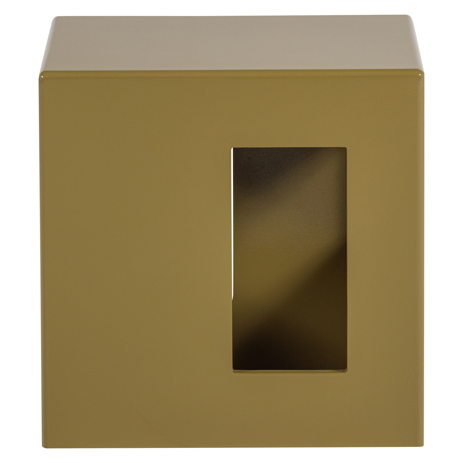 MODERN BIJZETTAFEL MDF HOUT HOOGGLANS HONINGGEEL