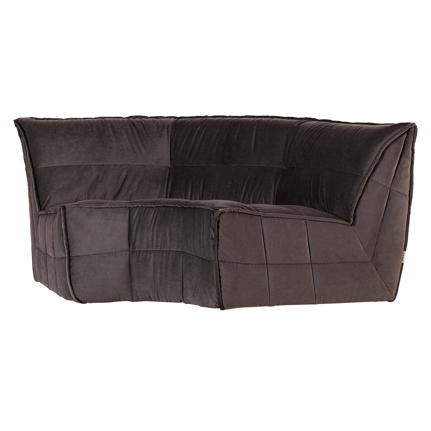 CLUSTER HOEKELEMENT VELVET CHOCOLADE BRUIN