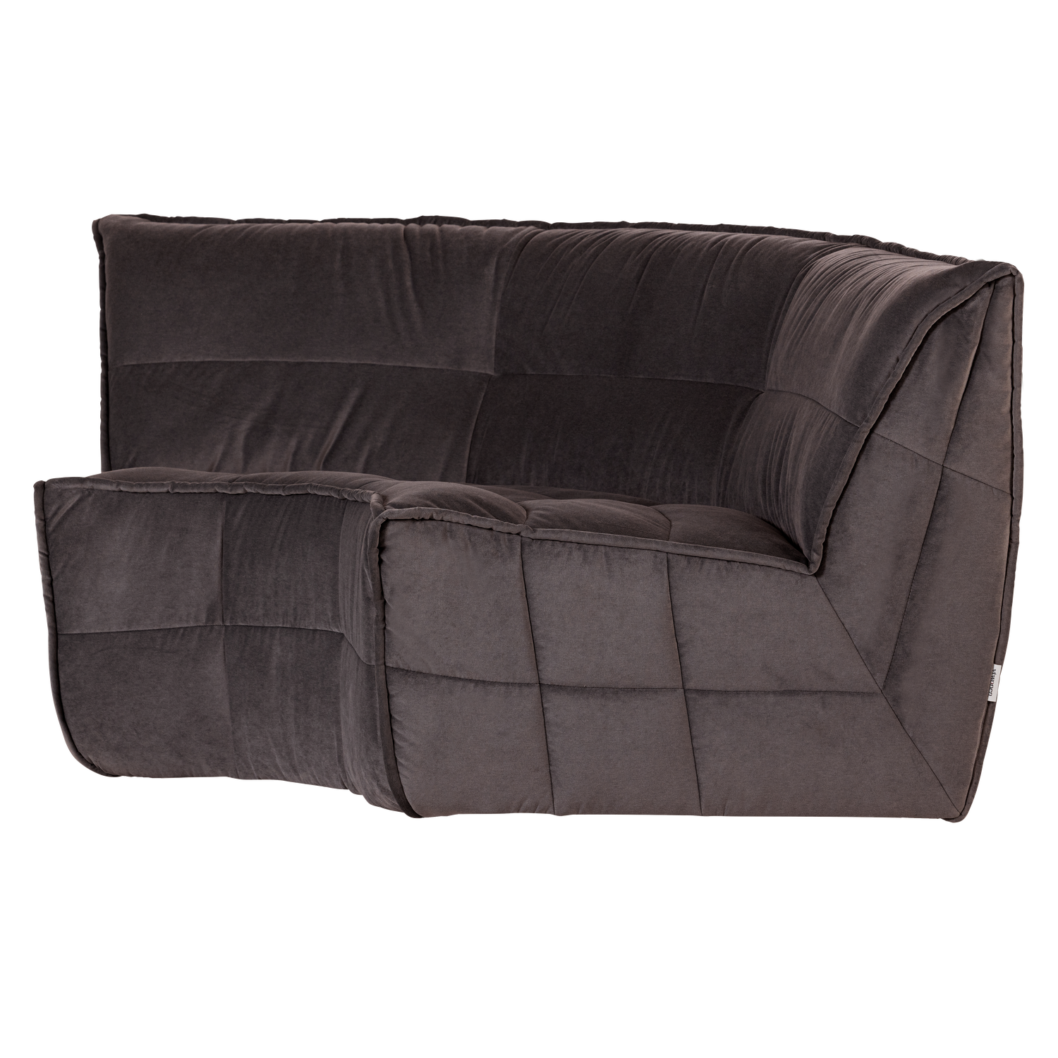 CLUSTER HOEKELEMENT VELVET CHOCOLADE BRUIN