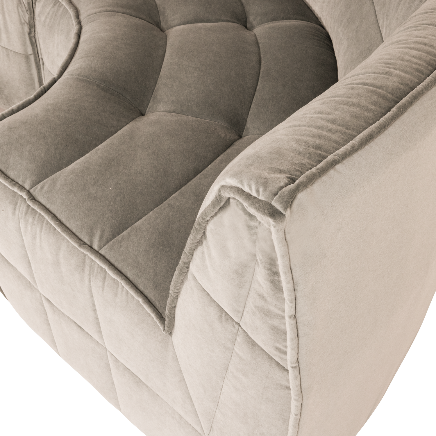 CLUSTER HOEKELEMENT VELVET WARM TAUPE