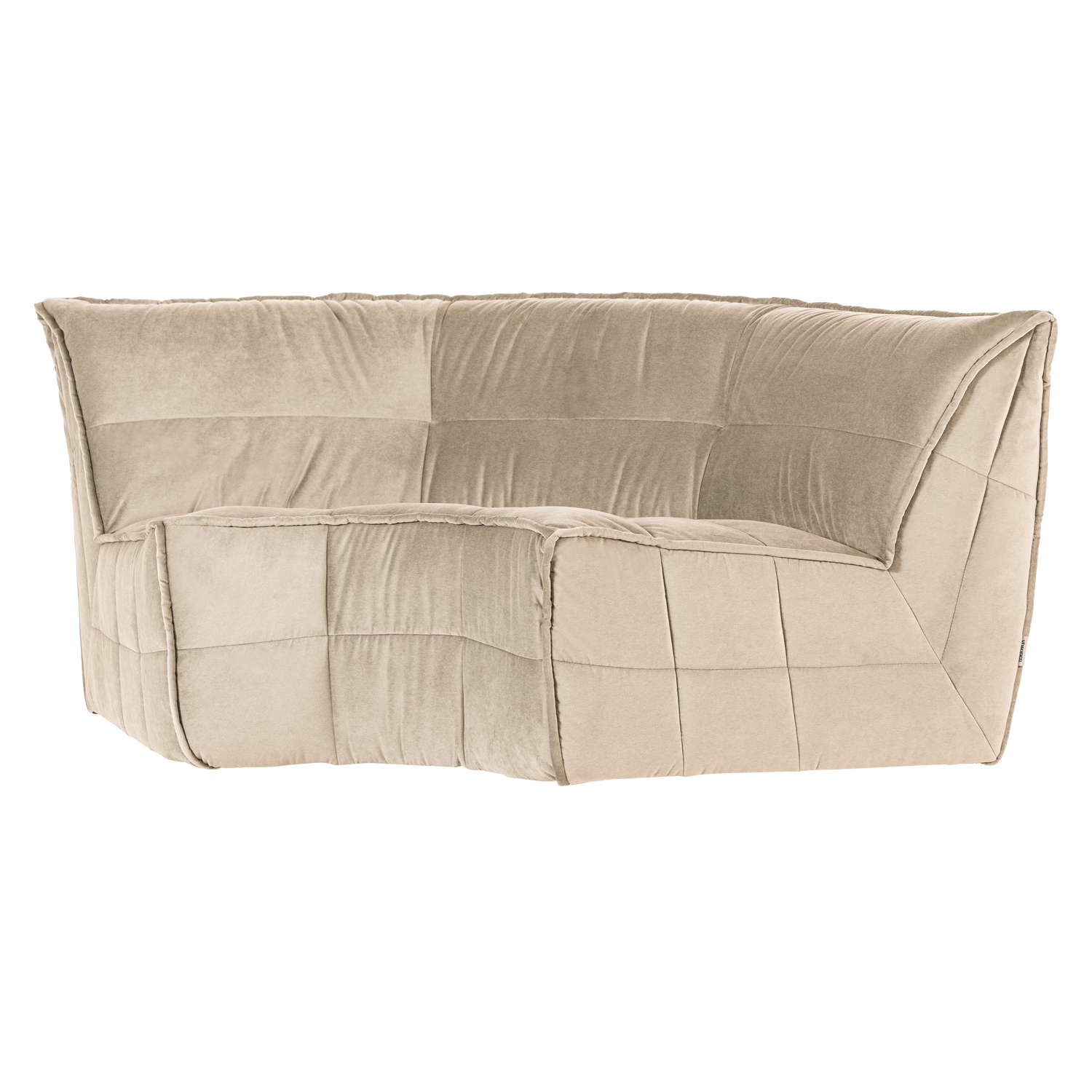 CLUSTER HOEKELEMENT VELVET ZACHT BEIGE