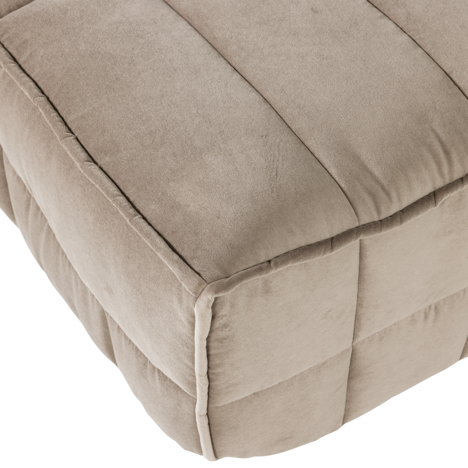 CLUSTER HOCKER VELVET CHOCOLADE WARM TAUPE