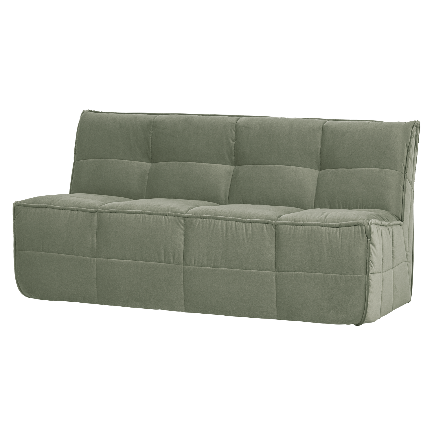 CLUSTER EETBANKJE MET RUGLEUNING VELVET PISTACHE GROEN