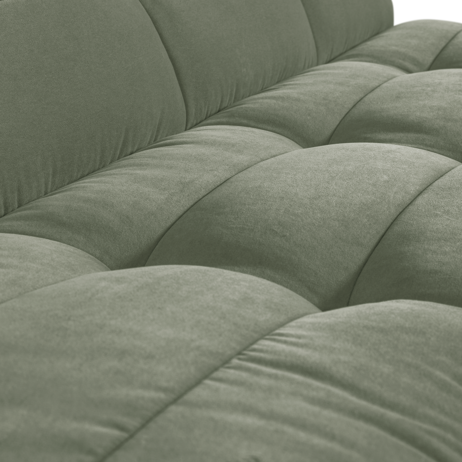 CLUSTER EETBANKJE MET RUGLEUNING VELVET PISTACHE GROEN