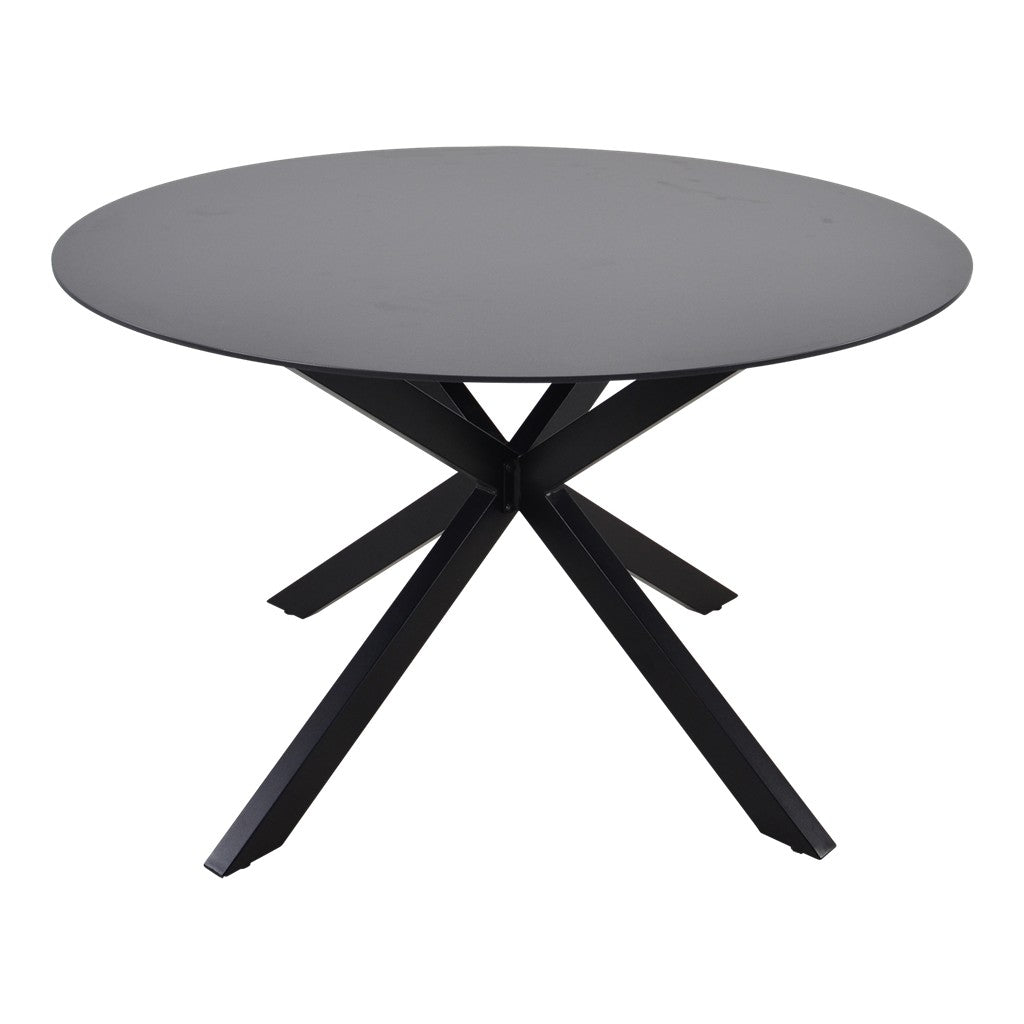 Ronde eettafelblad Ø120 cm met zwarte kruispoot