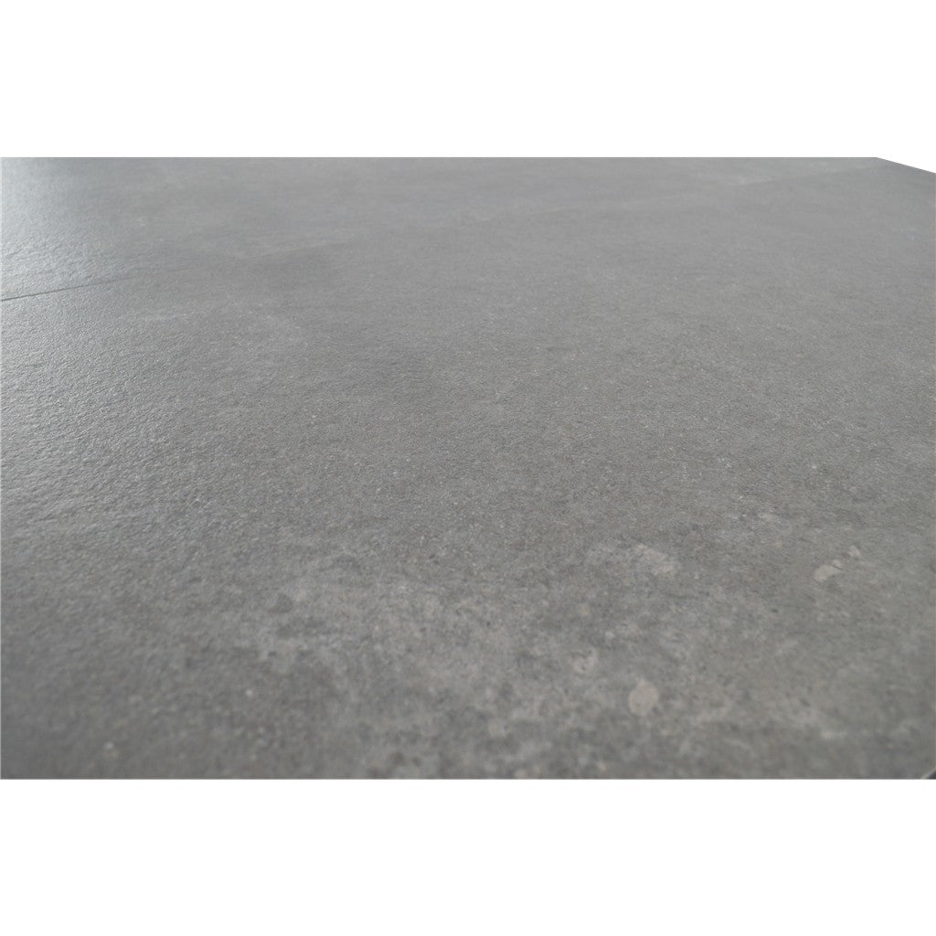 Donkergrijs tafelblad met betoneffect textuur en subtiele adering, groot vlak