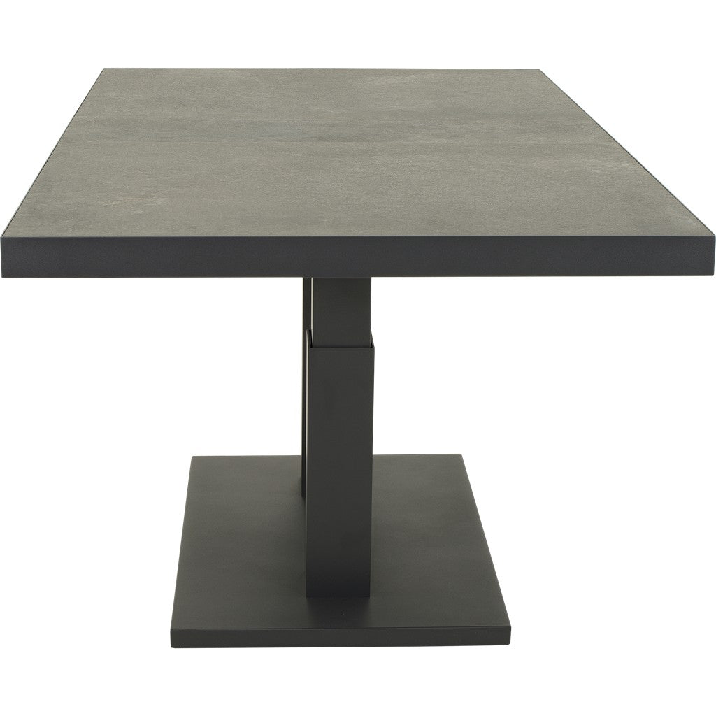 Verstelbare loungetafel Murcia zwart 140x85 cm - Lesli Living