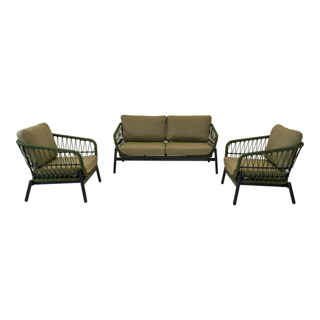 Loungeset Zavi Olijfgroen - Lesli Living