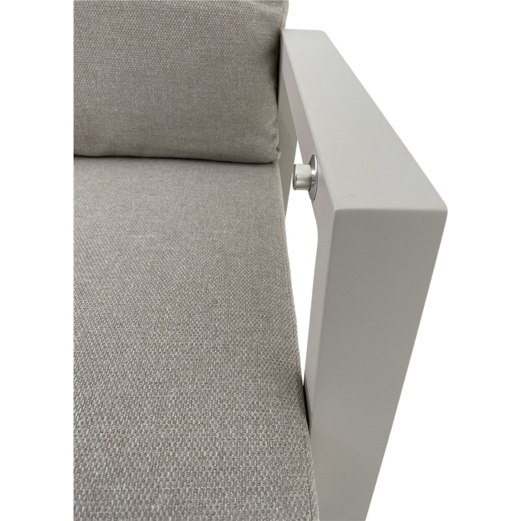 Loungebank Ohio crème 3-persoons