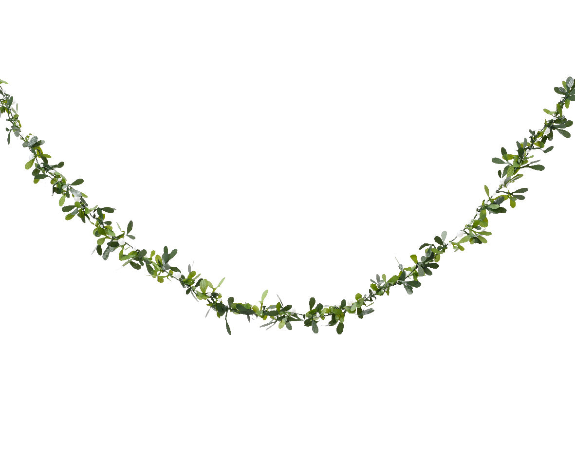 Mistletoe guirlande pvc white beads