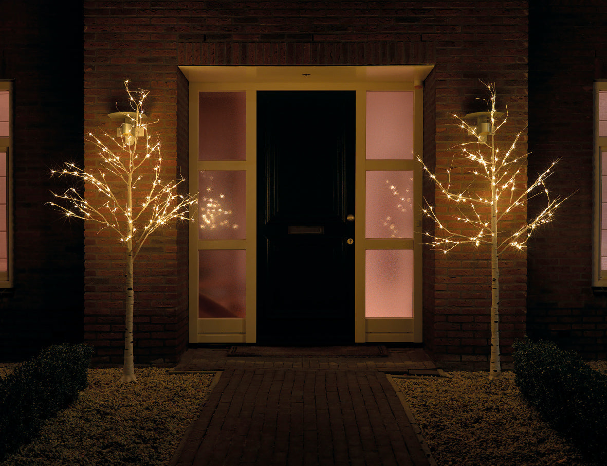 Micro LED boom pvc birch steady buiten dia100cm x H.180cm