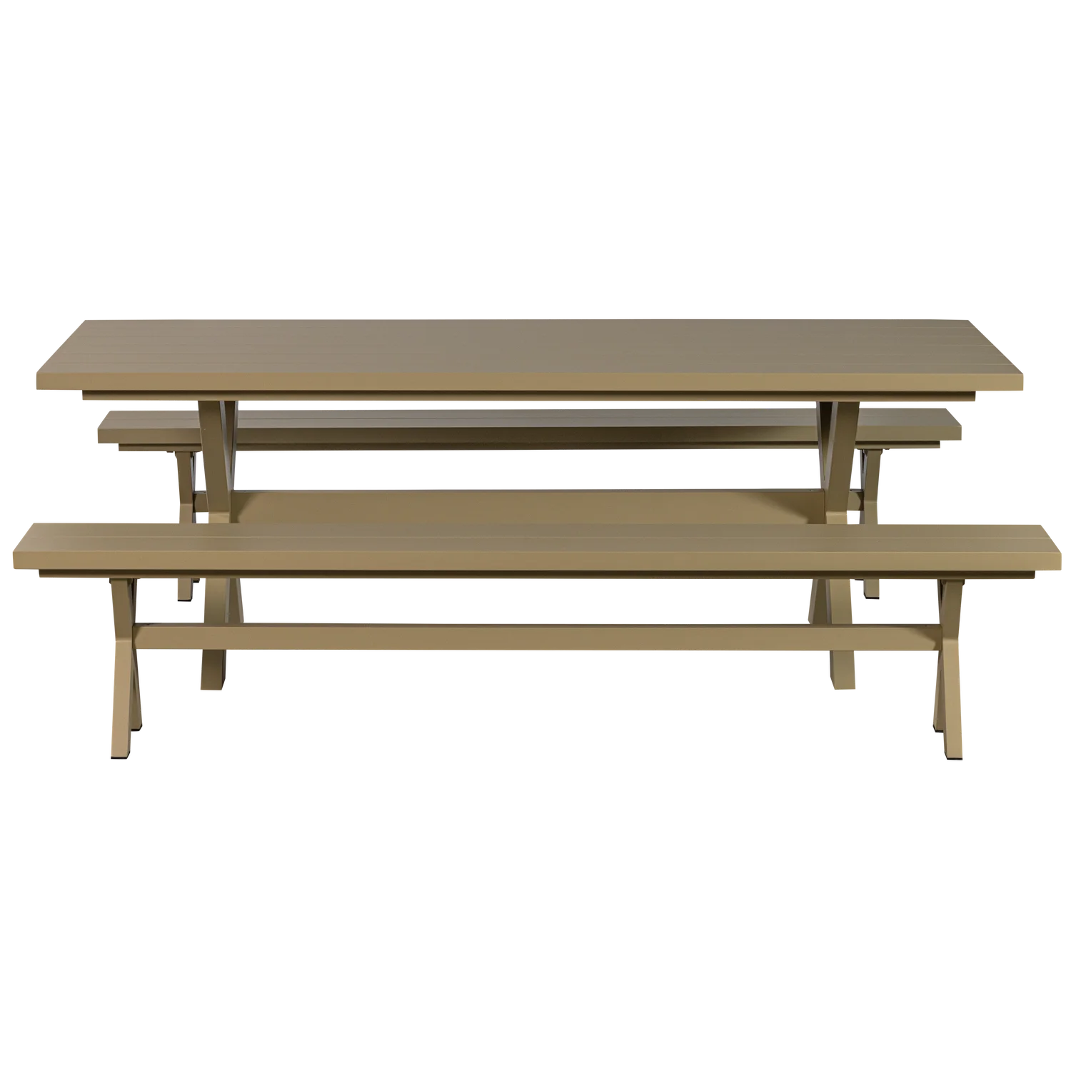 WOOOD - Delta picknick tuintafel aluminium groen/zand 220x100cm