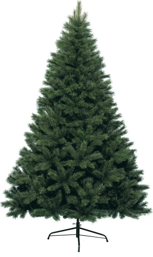 Kunstkerstboom van groen naaldhout, 180 cm, met metalen voetstand