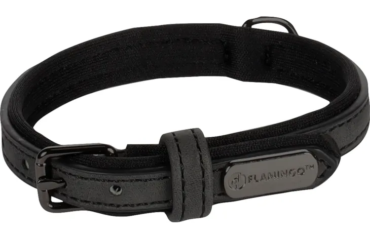 Flamingo - Halsband met neopreen Delu Zwar XS | 20-25cm x 10mm x 5mm