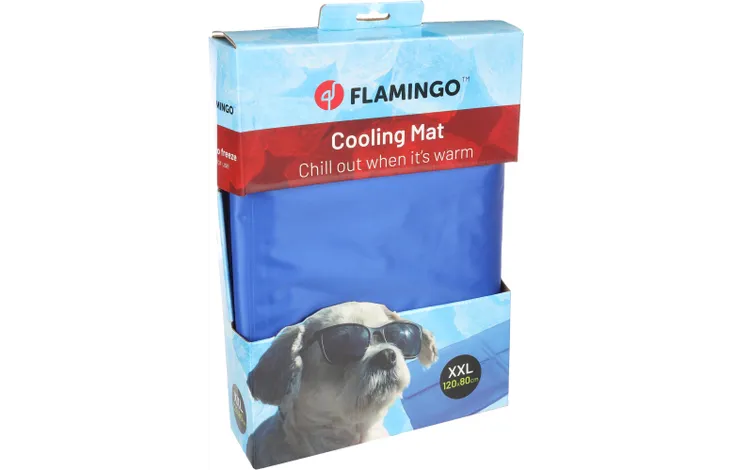 Flamingo - Koelmat Frosty Rechthoekig Blauw | XXL | A:120cm B:80cm C:0,5cm