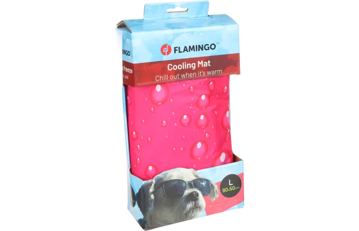Flamingo - Koelmat Drop Rechthoekig Fuchsia L | A:90cm B:50cm C:0,6cm