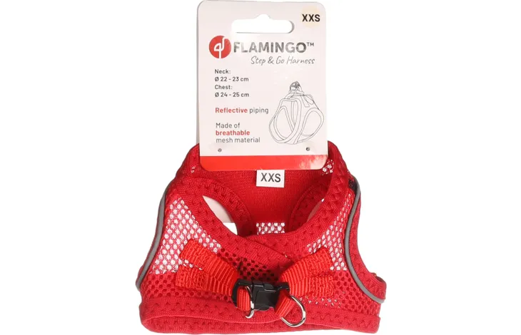 Flamingo - Harnas Step&Go Bento Rood XXS