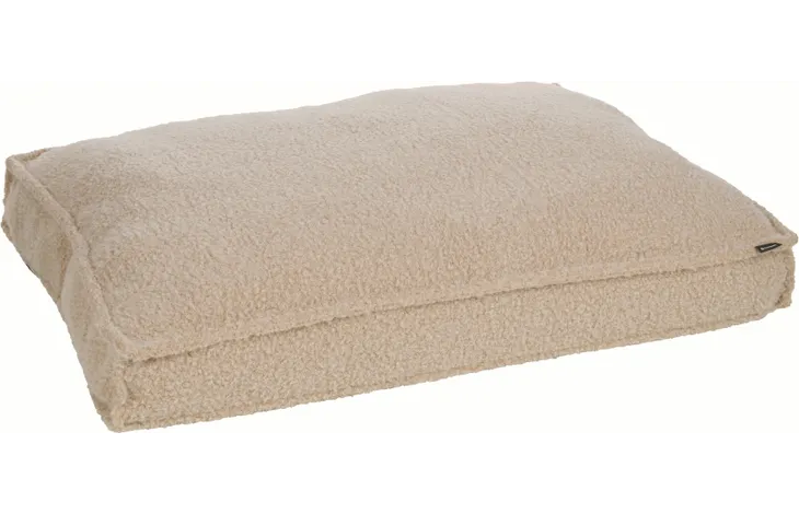 Flamingo rechthoekig beige kussen van boucléstof, 100 x 70 x 12 cm