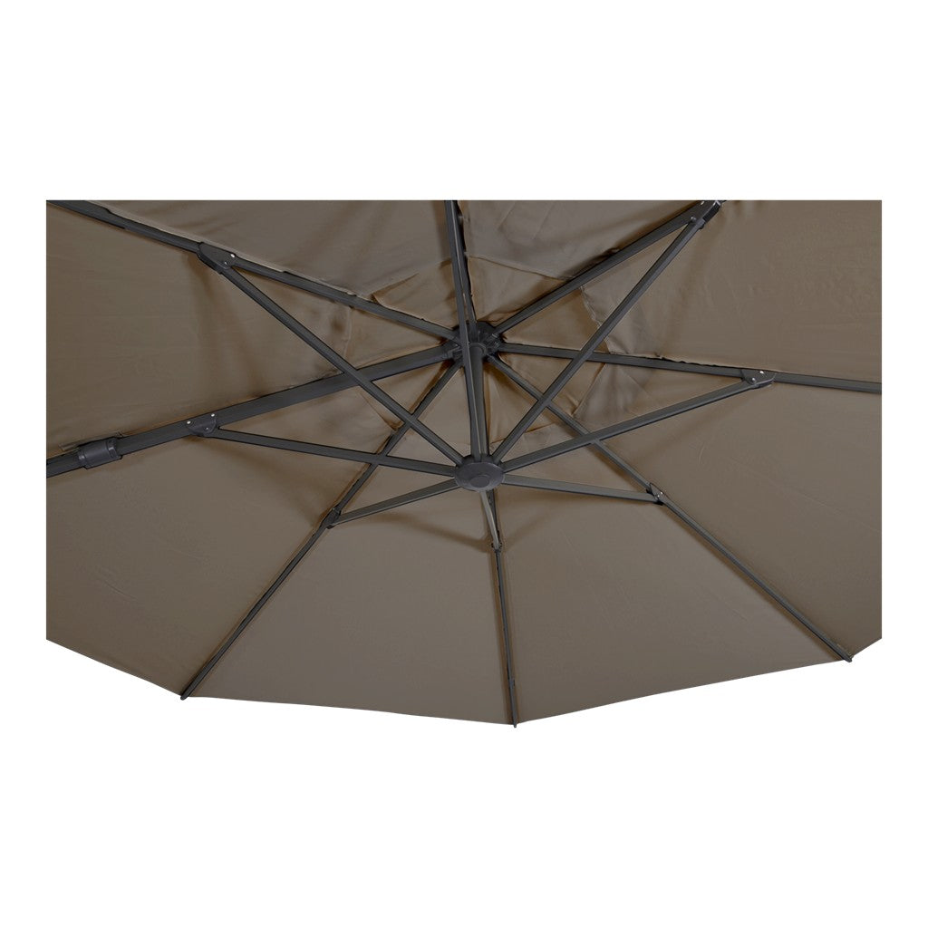 Zweefparasol VirgoFlex taupe Ø3,5mtr