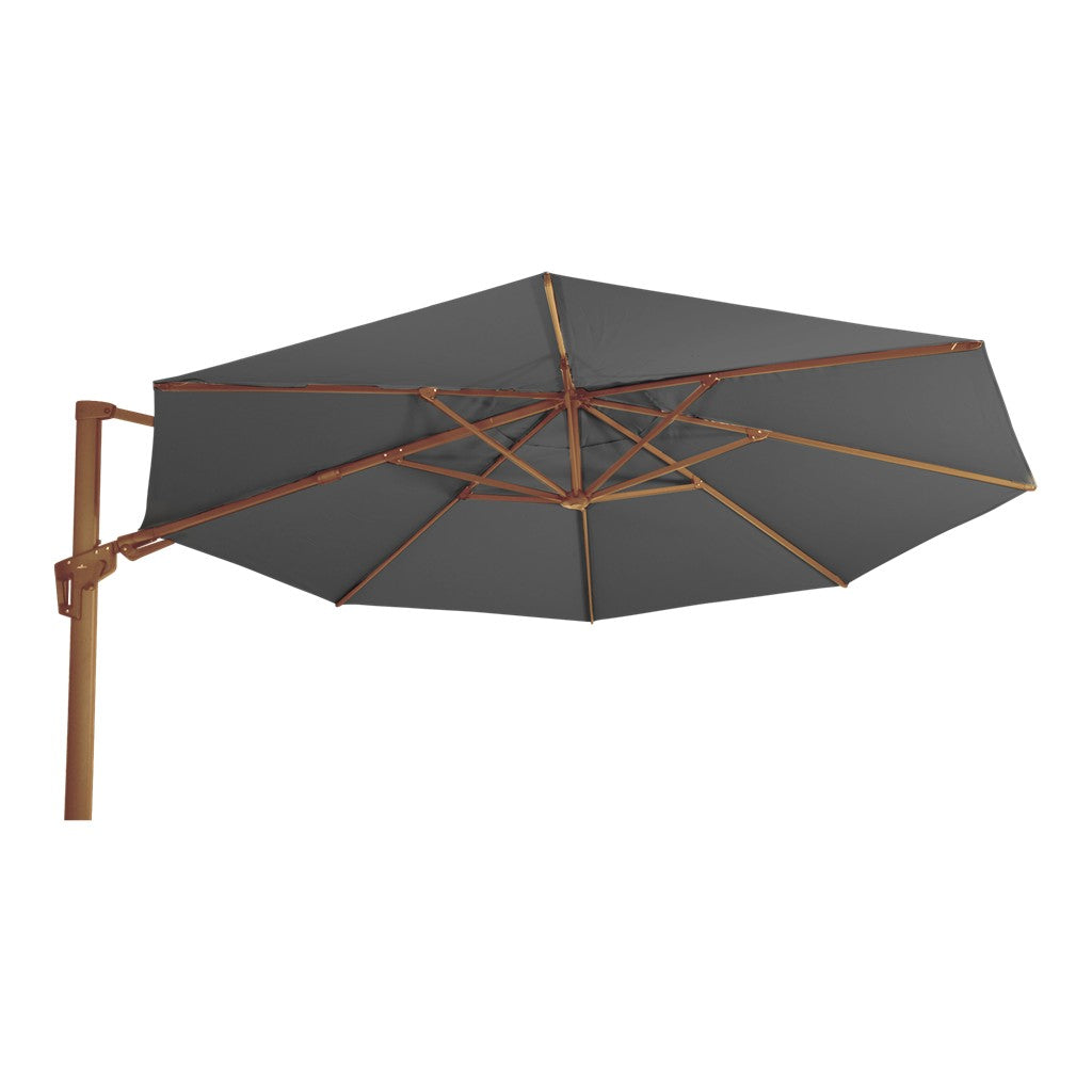 Zweefparasol VirgoFlex houtlook grijs Ø3,5mtr