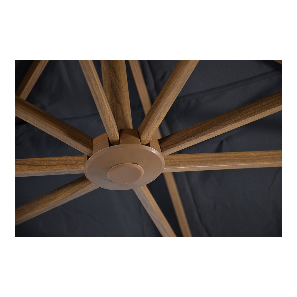 Zweefparasol VirgoFlex houtlook grijs 3x3mtr