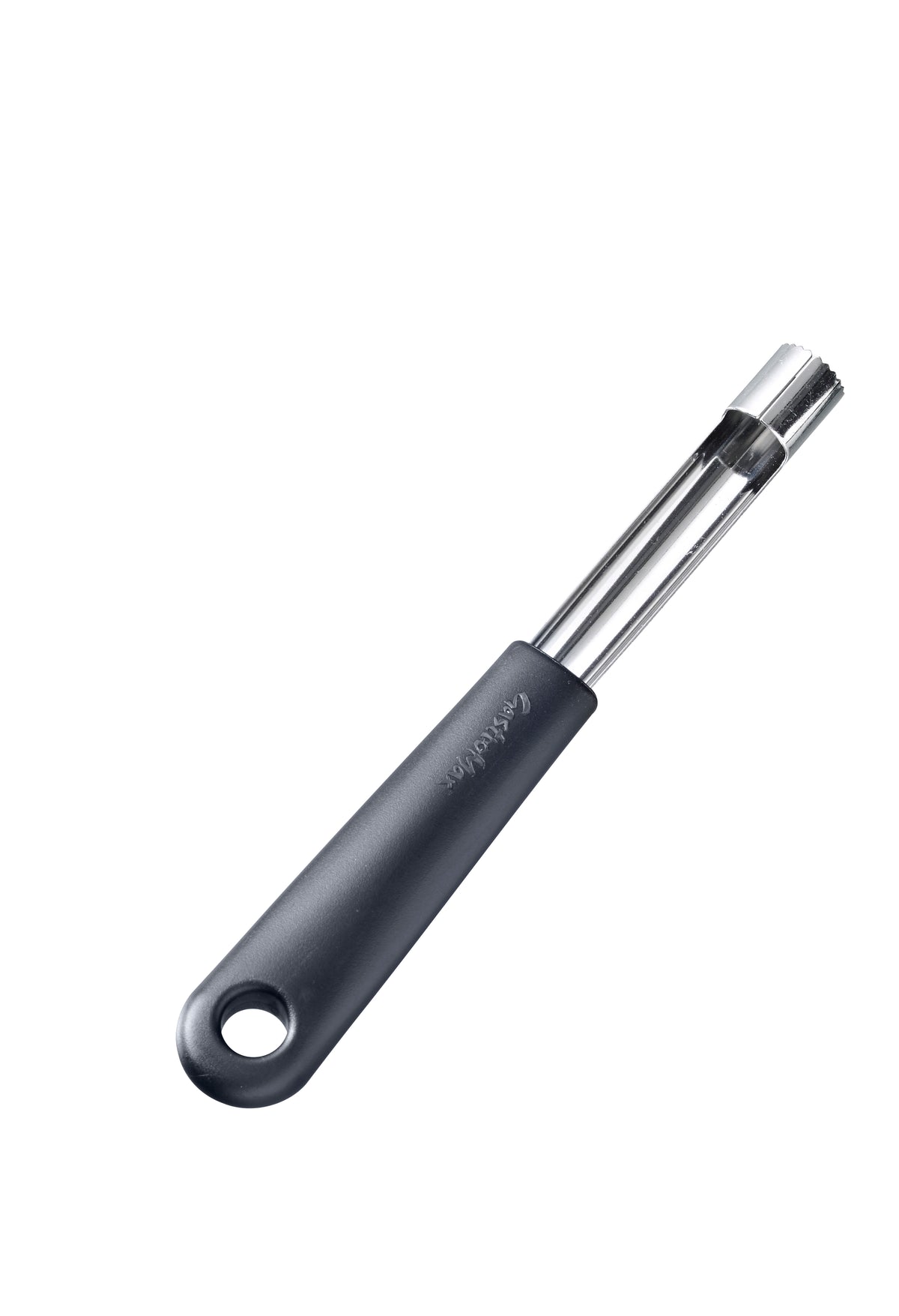GastroMax appelboor met zilveren cilinder en donkere handgreep met ophangoog