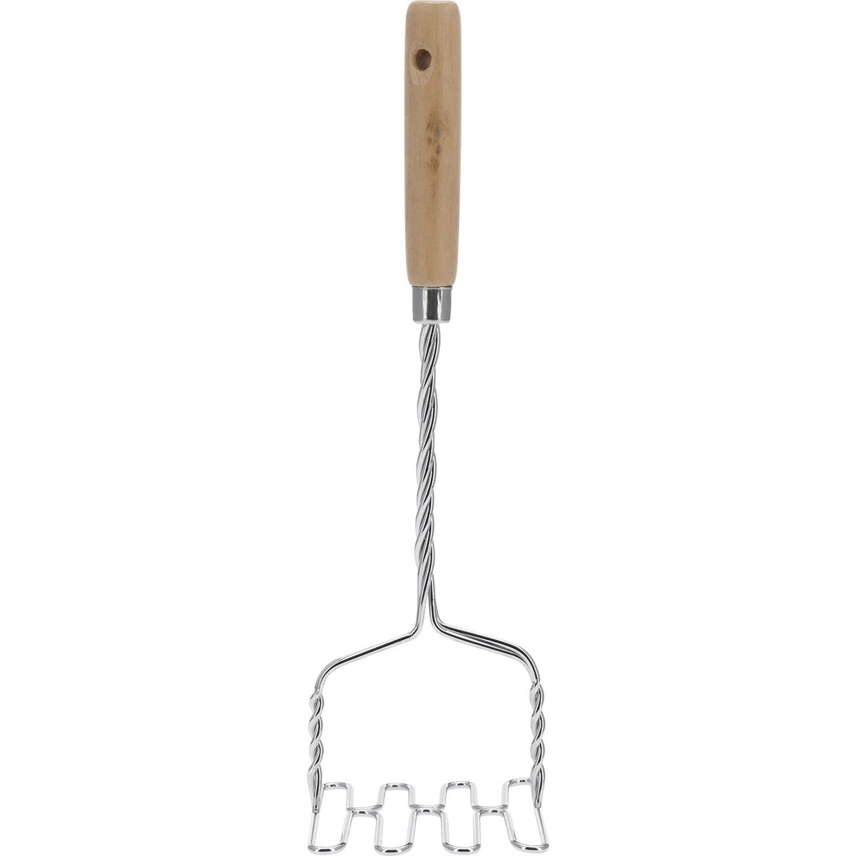 Westmark aardappelstamper met houten handvat en geveerde metalen draden