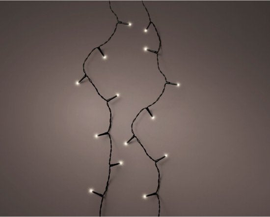 Basicverlichting LED warm wit - 18 meter - 240 lampjes - Zwart