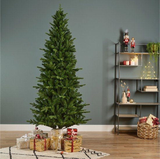 Groene kunstkerstboom, volle conische kroon