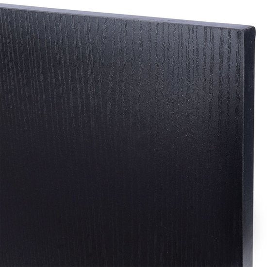 Bijzettafel metaal met mdf topblad - zwart