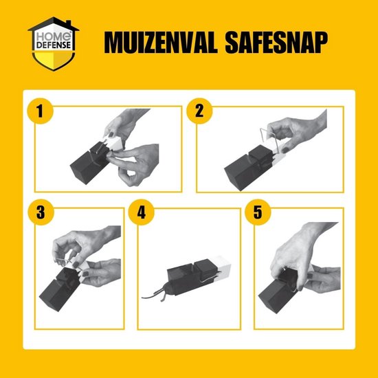 Muizenval Safesnap - Mechanische muizenval voor binnen - HOME DEFENSE®