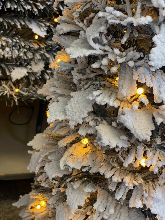 Pop-up kunst kerstboom met sneeuw en 250 LEDs - 180 cm