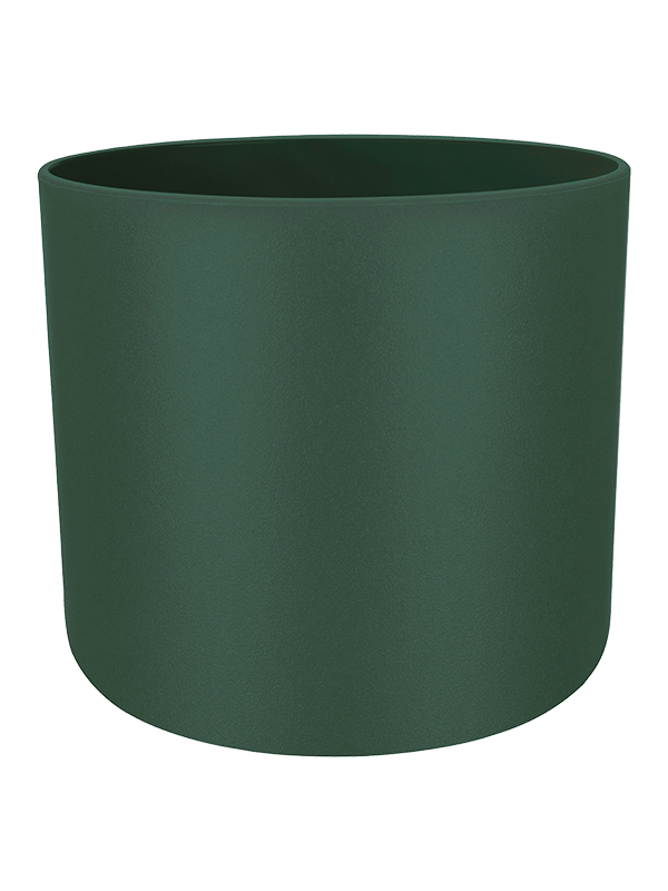 Groene ronde plantenpot met gladde buitenkant, ca. 22 cm